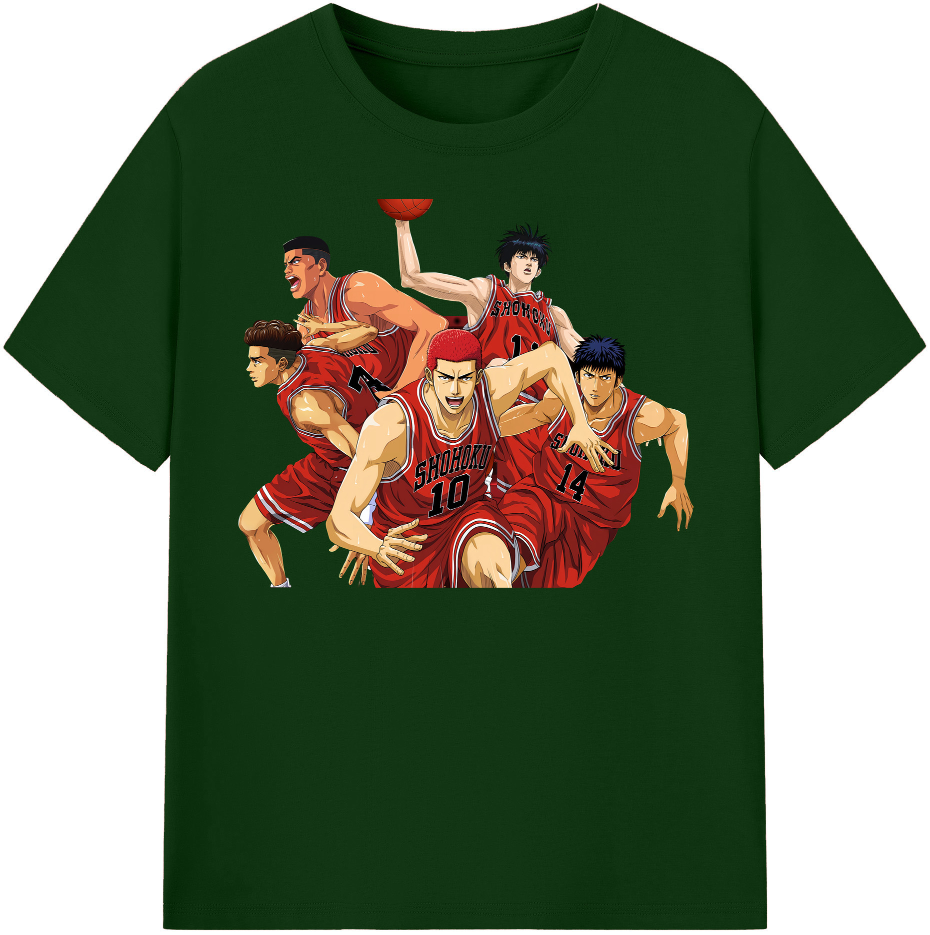 SLAM DUNK／スラムダンク 綿100％半袖Tシャツ（フロントプリント）